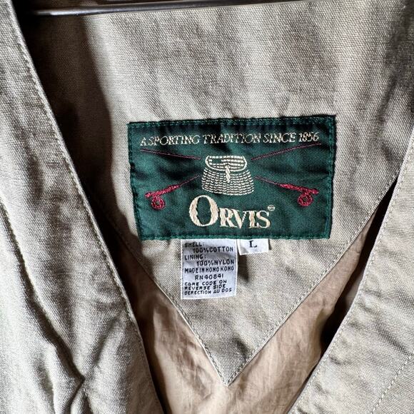Vintage ORVIS Fishing Hunting Safari Style Cargo Vest - Sz Large - Picture 2 of 5